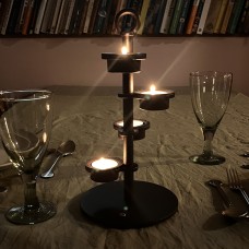 Candlestick with four tea lights