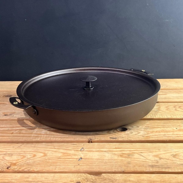 13" (33cm) Chef's Prospector Casserole; spun iron, double handled, oven safe