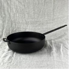 11" (28cm) Spun Iron Oven Safe Sauteuse with front handle