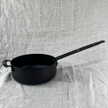 7" (18cm) Spun Iron Oven Safe Sauteuse with front handle