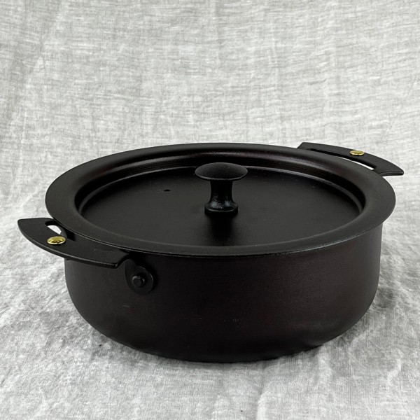 7" (18cm) Prospector Sauteuse Casserole; spun iron, double handled, oven safe