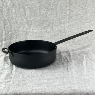 9" (23cm) Spun Iron Oven Safe Sauteuse with front handle